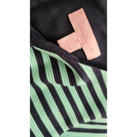 Lilly Pulitzer Briella Fit & Flare Dress in Blue Tropez Ottoman Stripe Small - Picture 4 of 4